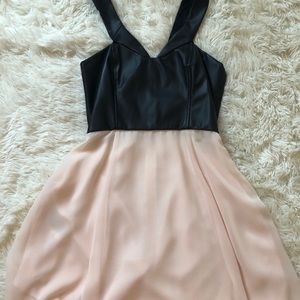 BCBG Generation Black and Pink Cocktail Dress